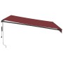 Toldo retráctil automático con luces LED burdeos 400x300 cm by , Awnings - Ref: Foro24-3310189, Price: 578,77 €, Discount: %