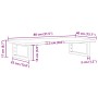 Estante de lavabo de pared de acero y madera maciza de roble von , Badezimmerwaschtische - Ref: Foro24-3302585, Preis: 70,23 ...