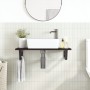 Estante de lavabo de pared de acero y madera maciza de roble von , Badezimmerwaschtische - Ref: Foro24-3302587, Preis: 71,08 ...