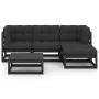 5-piece garden furniture set with solid pine wood cushions by vidaXL, Garden sets - Ref: Foro24-3076583, Price: 542,42 €, Dis...