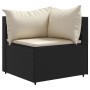 Set de muebles de jardín 5 pzas y cojines ratán sintético negro by , Garden sets - Ref: Foro24-3308080, Price: 388,42 €, Disc...