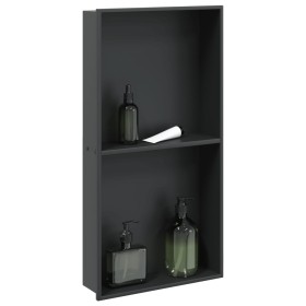 Hornacina ducha acero inoxidable negro mate 32x62x9 cm von , Duschwände und Duschwände - Ref: Foro24-4005134, Preis: 120,61 €...