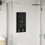 Hornacina ducha acero inoxidable negro mate 32x62x9 cm von , Duschwände und Duschwände - Ref: Foro24-4005134, Preis: 110,10 €...