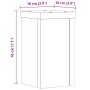 Soportes de plantas 2 uds madera roble envejecido 10x10x18 cm von , Topfständer - Ref: Foro24-852886, Preis: 18,95 €, Rabatt: %
