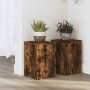 Soportes de plantas 2 uds madera roble ahumado 20x20x30 cm by , Pot stands - Ref: Foro24-852901, Price: 30,72 €, Discount: %