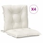 Cojines silla respaldo bajo 4 ud tela crema melange 100x50x7 cm von , Kissen für Stühle und Sofas - Ref: Foro24-4002386, Prei...