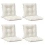 Cojines silla respaldo bajo 4 ud tela crema melange 100x50x7 cm von , Kissen für Stühle und Sofas - Ref: Foro24-4002386, Prei...