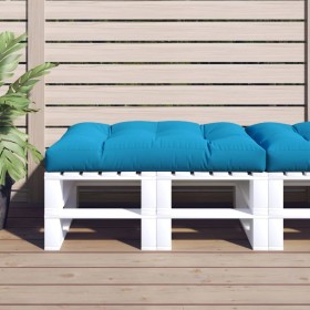 Cojín para sofá de palets de tela azul 120x80x12