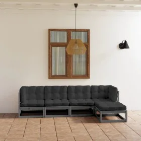 5-piece garden furniture set with solid pine wood cushions by vidaXL, Garden sets - Ref: Foro24-3076586, Price: 432,82 €, Dis...