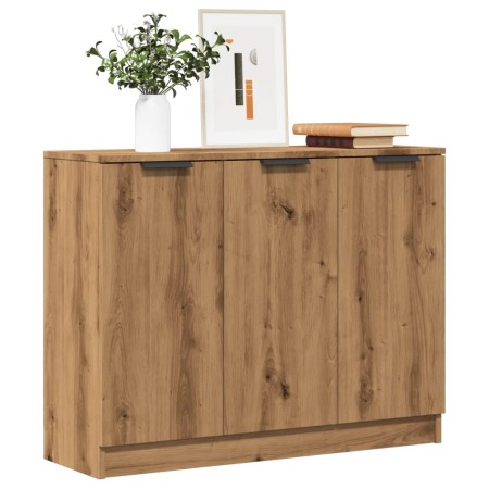 Aparador de madera de ingeniería roble artisan 90,5x30x70 cm von , Sideboards - Ref: Foro24-856843, Preis: 101,36 €, Rabatt: %