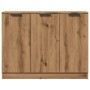 Aparador de madera de ingeniería roble artisan 90,5x30x70 cm von , Sideboards - Ref: Foro24-856843, Preis: 101,36 €, Rabatt: %