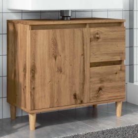 Armario lavabo baño madera ingeniería roble artisan 65x33x60 cm von , Badezimmerwaschtische - Ref: Foro24-857121, Preis: 88,4...