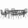 Set de comedor de jardín 7 piezas cojines ratán sintético negro by , Garden sets - Ref: Foro24-3334553, Price: 554,01 €, Disc...