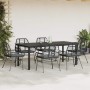 Set de comedor de jardín 7 piezas cojines ratán sintético negro by , Garden sets - Ref: Foro24-3334553, Price: 554,01 €, Disc...