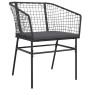 Set de comedor jardín 9 piezas cojines ratán polivinílico negro | Foro24.es | Tu tienda online para hogar, jardín y más Foro24.es