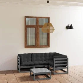 5-piece garden furniture set with solid pine wood cushions by vidaXL, Garden sets - Ref: Foro24-3076601, Price: 394,29 €, Dis...