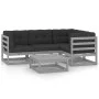 5-piece garden furniture set with solid pine wood cushions by vidaXL, Garden sets - Ref: Foro24-3076601, Price: 394,29 €, Dis...