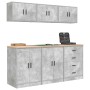 Armarios 6 uds para garaje madera de ingeniería ris hormigón by , Armarios industriales - Ref: Foro24-3328344, Price: 483,38 ...