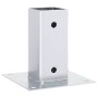 Bases para postes cuadradas 4 uds. Plata 61x61 mm de , Postes de cerca - Ref: Foro24-42000004, Precio: 23,53 €, Descuento: %