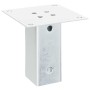 Bases para postes cuadradas 4 uds. Plata 61x61 mm de , Postes de cerca - Ref: Foro24-42000004, Precio: 23,53 €, Descuento: %