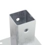 Bases para postes cuadradas 4 uds. Plata 61x61 mm de , Postes de cerca - Ref: Foro24-42000004, Precio: 23,53 €, Descuento: %