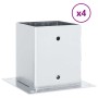 Bases para postes cuadradas 4 uds. Plata 101x101 mm de , Postes de cerca - Ref: Foro24-42000012, Precio: 25,91 €, Descuento: %