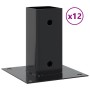 Bases para postes cuadradas 12 uds. Antracita 71x71 mm de , Postes de cerca - Ref: Foro24-42000025, Precio: 67,74 €, Descuent...