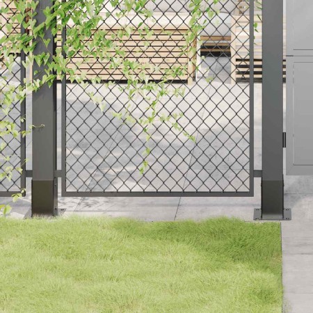 Bases para postes cuadradas 12 uds. Antracita 81x81 mm de , Postes de cerca - Ref: Foro24-42000027, Precio: 58,82 €, Descuent...