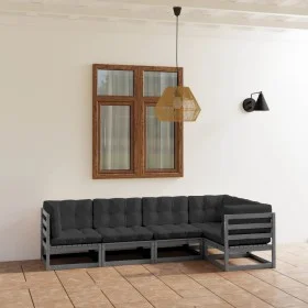 5-piece garden furniture set with solid pine wood cushions by vidaXL, Garden sets - Ref: Foro24-3076606, Price: 458,76 €, Dis...