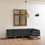 5-teiliges Gartenmöbel-Set mit Kissen aus massivem Kiefernholz von vidaXL, Gartensets - Ref: Foro24-3076606, Preis: 464,39 €,...