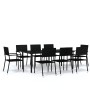 Juego de comedor de jardín 9 piezas negro by , Garden sets - Ref: Foro24-3099582, Price: 544,12 €, Discount: %