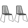 Set de comedor de jardín de 3 piezas PVC ratán negro y marrón by , Garden sets - Ref: Foro24-3060124, Price: 263,13 €, Discou...