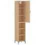 Aparador de madera contrachapada roble Sonoma 34,5x34x180 cm de , Aparadores - Ref: Foro24-3198980, Precio: 94,91 €, Descuent...