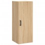 Aparador de madera contrachapada roble Sonoma 34,5x34x180 cm de , Aparadores - Ref: Foro24-3198980, Precio: 94,91 €, Descuent...