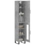 Aparador de madera contrachapada gris hormigón 34,5x34x180 cm by , Sideboards - Ref: Foro24-3199069, Price: 103,95 €, Discoun...