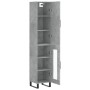 Aparador de madera contrachapada gris hormigón 34,5x34x180 cm by , Sideboards - Ref: Foro24-3199069, Price: 103,95 €, Discoun...