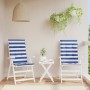 Cojines silla de respaldo alto 2 uds tela a rayas azul y blanco von , Kissen für Stühle und Sofas - Ref: Foro24-361253, Preis...