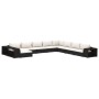Set muebles de jardín 11 piezas con cojines ratán sintético negro von , Gartensets - Ref: Foro24-46827, Preis: 1,00 €, Rabatt...