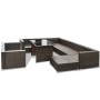 Set muebles de jardín 10 pzas y cojines ratán sintético marrón von , Gartensets - Ref: Foro24-41877, Preis: 1,00 €, Rabatt: %
