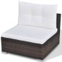 Set muebles de jardín 10 pzas y cojines ratán sintético marrón von , Gartensets - Ref: Foro24-41877, Preis: 1,00 €, Rabatt: %