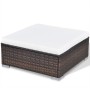 Set muebles de jardín 10 pzas y cojines ratán sintético marrón von , Gartensets - Ref: Foro24-41877, Preis: 1,00 €, Rabatt: %
