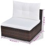 Set muebles de jardín 10 pzas y cojines ratán sintético marrón von , Gartensets - Ref: Foro24-41877, Preis: 1,00 €, Rabatt: %