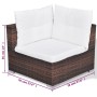 Set muebles de jardín 10 pzas y cojines ratán sintético marrón von , Gartensets - Ref: Foro24-41877, Preis: 1,00 €, Rabatt: %