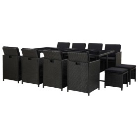 Set comedor de jardín 13 piezas y cojines ratán sintético negro von , Gartensets - Ref: Foro24-46534, Preis: 915,67 €, Rabatt...