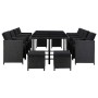 Set comedor de jardín 13 piezas y cojines ratán sintético negro de , Conjuntos de jardín - Ref: Foro24-46534, Precio: 915,67 ...