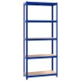 Estantería almacenaje 5 niveles azul madera contrachapada acero von , Industrieregale - Ref: Foro24-152856, Preis: 52,02 €, R...