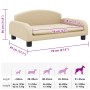 Cama para perros de tela crema 70x45x30 cm von , Betten für Hunde - Ref: Foro24-171959, Preis: 76,51 €, Rabatt: -5%%