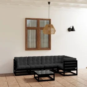 6-piece garden furniture set with solid pine wood cushions by vidaXL, Garden sets - Ref: Foro24-3076613, Price: 633,63 €, Dis...