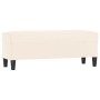 Banco de terciopelo color crema 100x35x41 cm de , Bancos - Ref: Foro24-349429, Precio: 58,89 €, Descuento: %