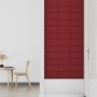 Paneles de pared 12 uds tela rojo tinto 30x15 cm 0,54 m² de , Recubrimiento de paredes - Ref: Foro24-343764, Precio: 17,85 €,...